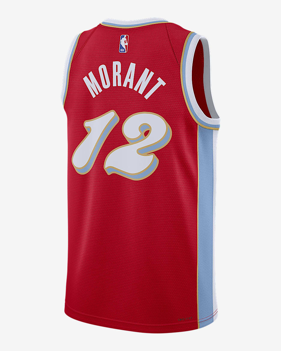 Nike Men s Grizzlies Swingman Morant City Edition Jersey in Red